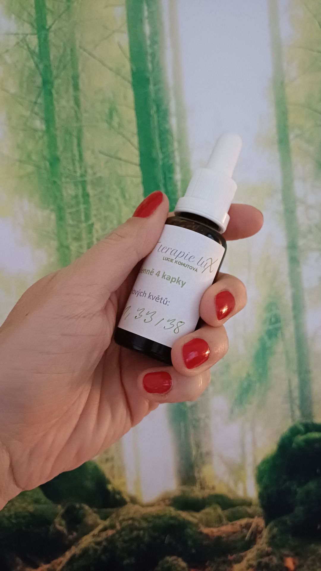 lahvička Bachových esencí